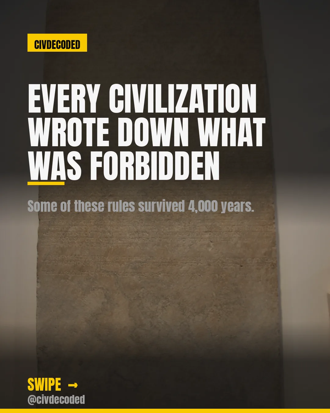 Humanity wrote down what was forbidden 4,000 years ago — and never stopped.
