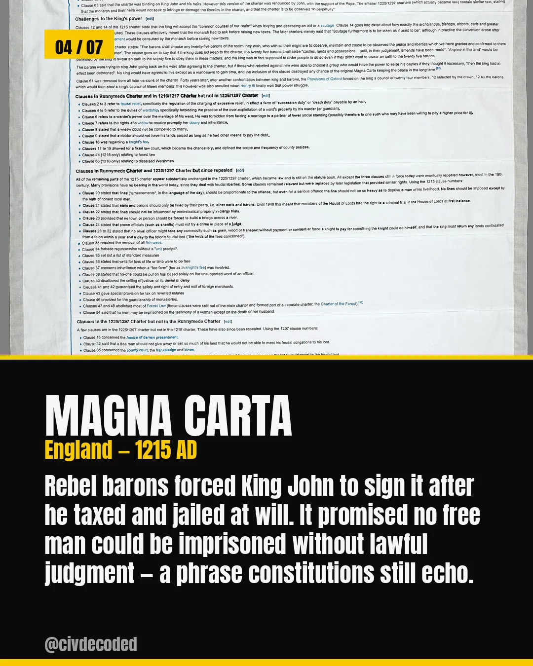 Magna Carta — England