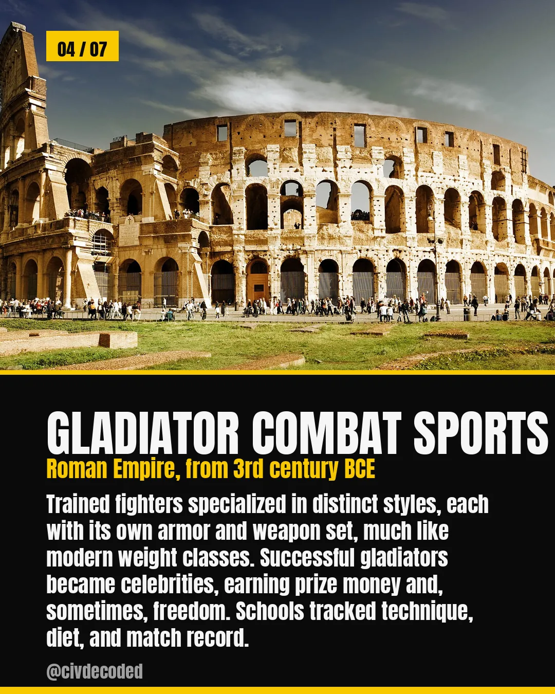 Gladiator combat sports — Rome