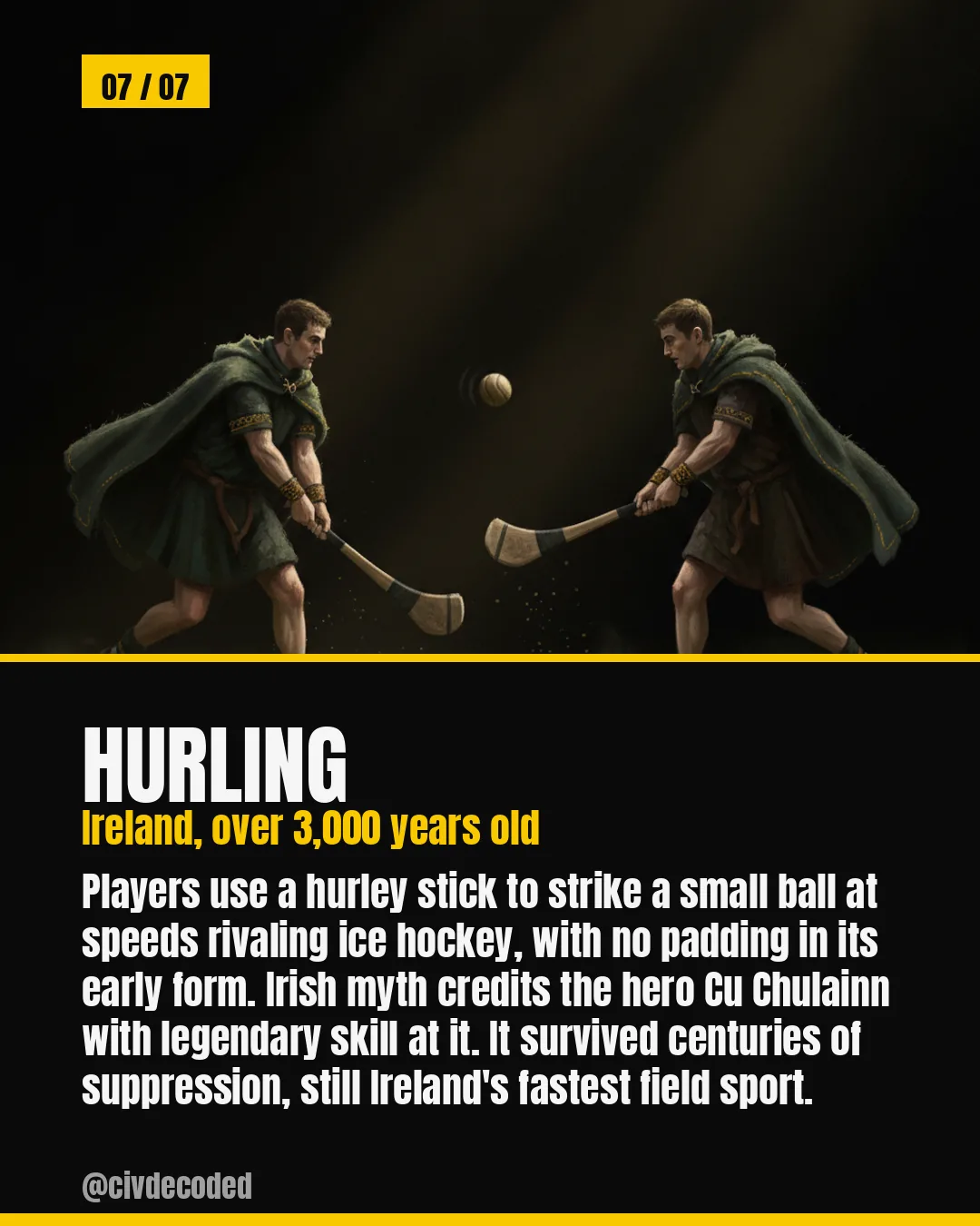 Hurling — ancient Irish sport