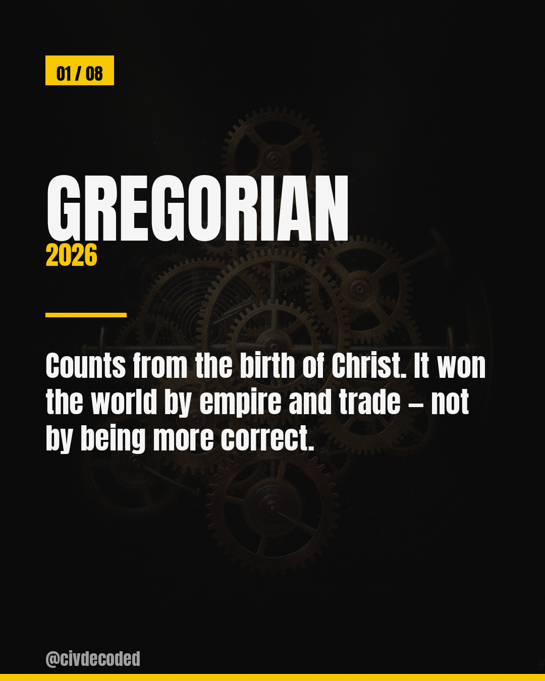 The Gregorian calendar