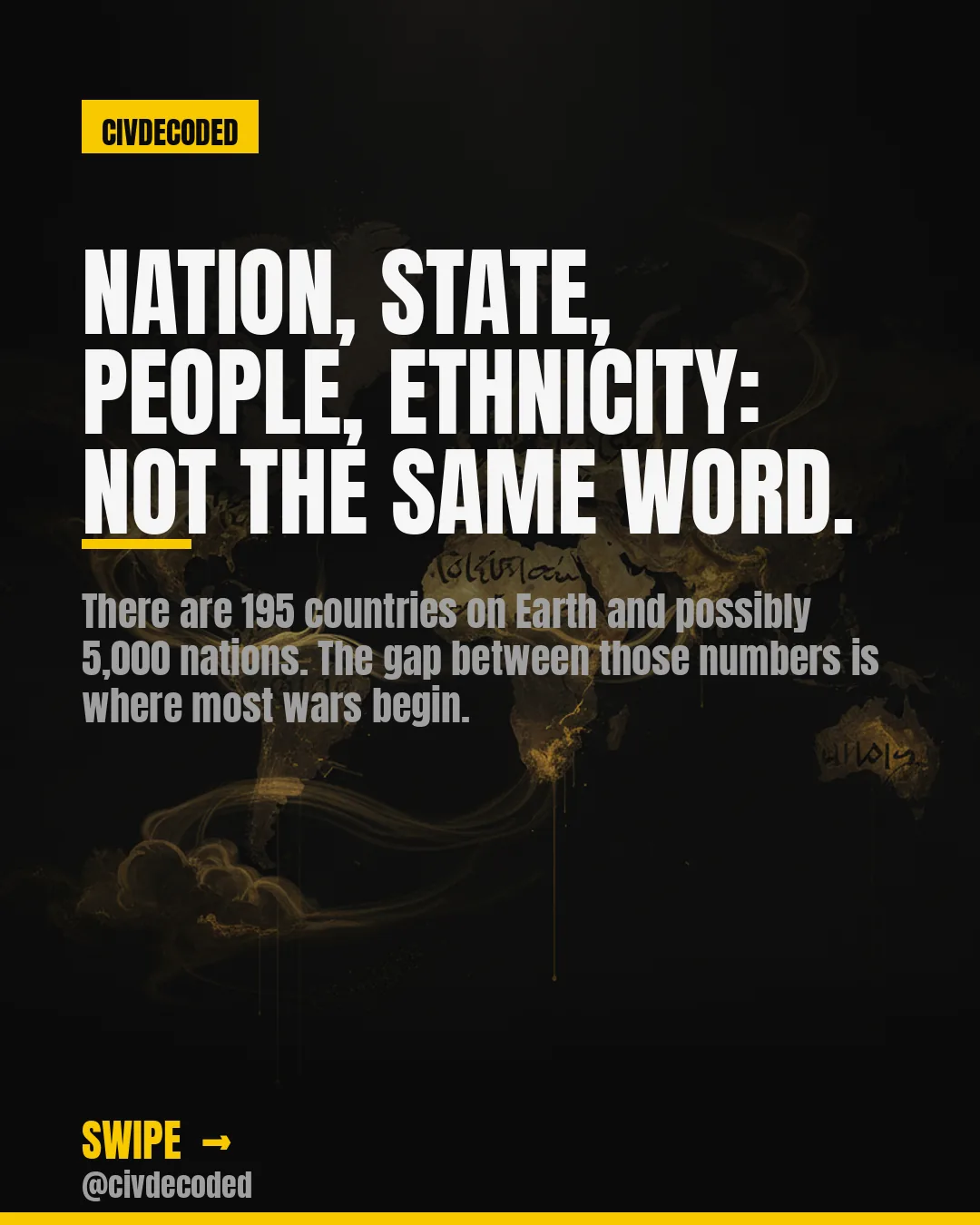 Nation, state, people, ethnicity: not the same word.