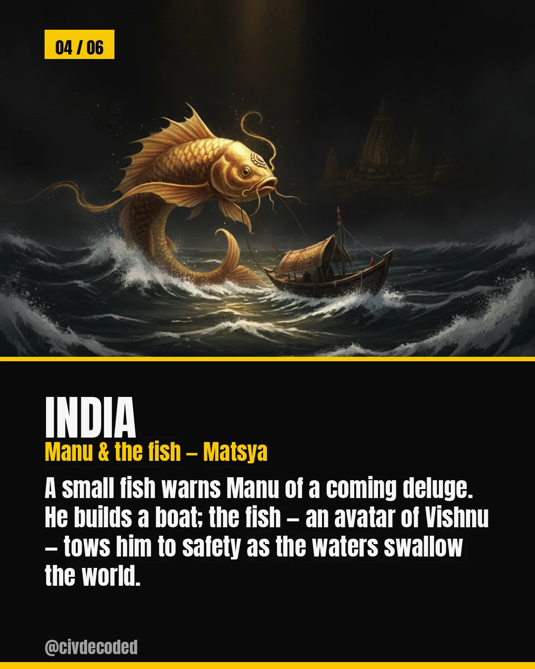 India's flood myth — Manu