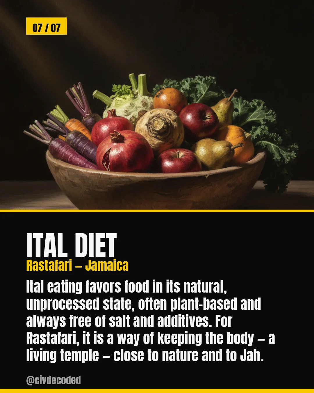 Ital — the Rastafari diet of natural, living food