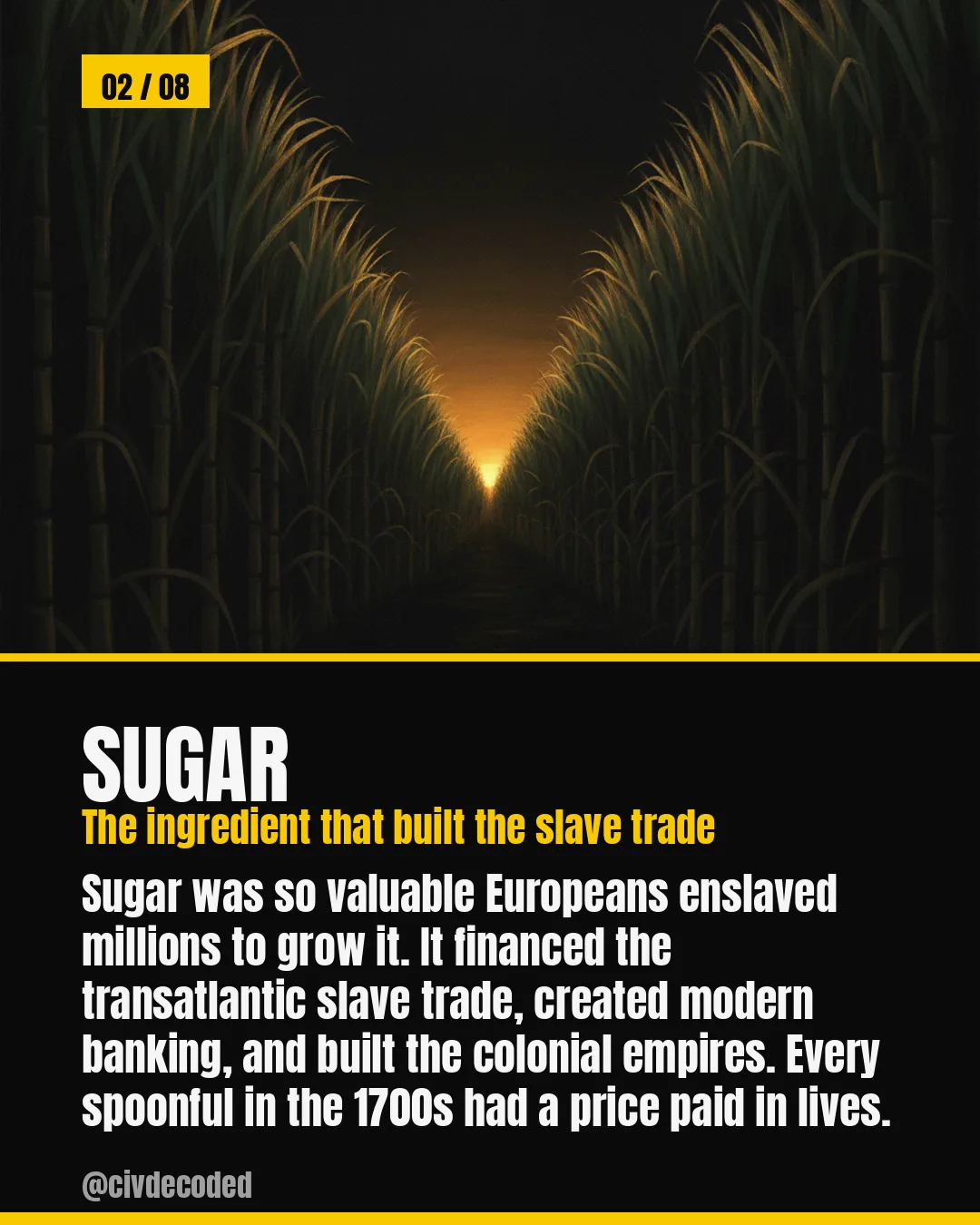 Sugar — the ingredient that financed the transatlantic slave trade