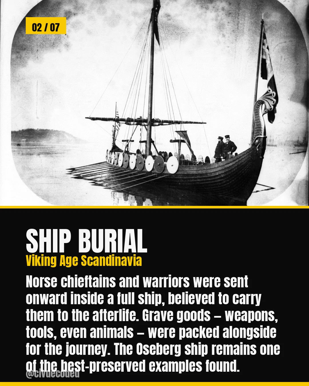 Ship burial — Vikings set sail into the afterlife