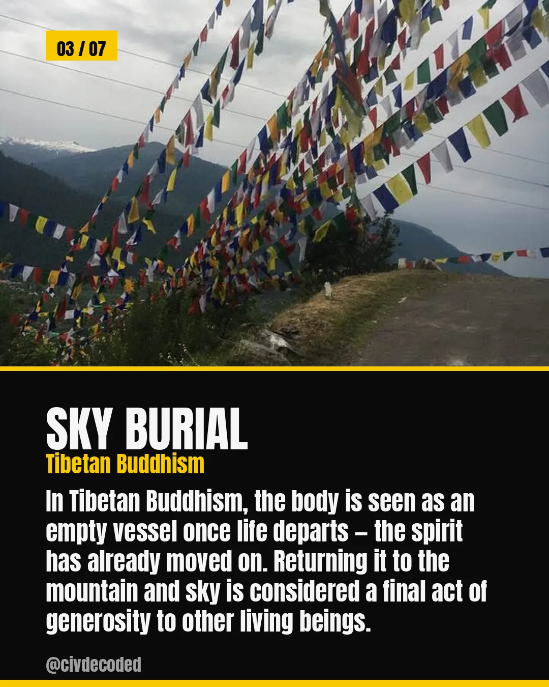 Sky burial — Tibet, returning the body to the sky