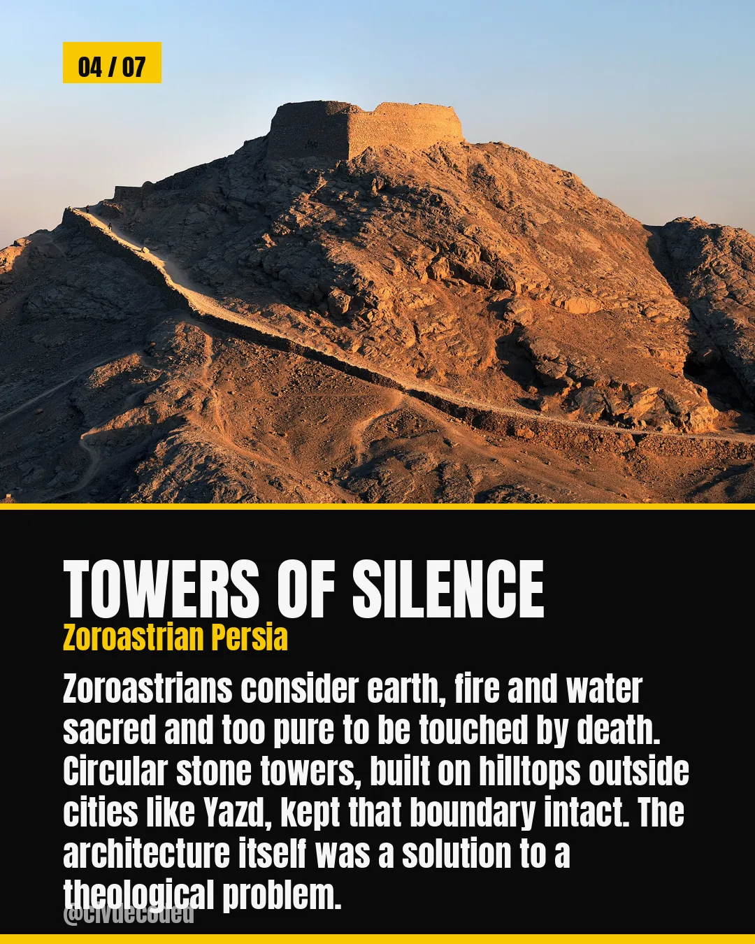 Towers of Silence — Zoroastrian funeral practice