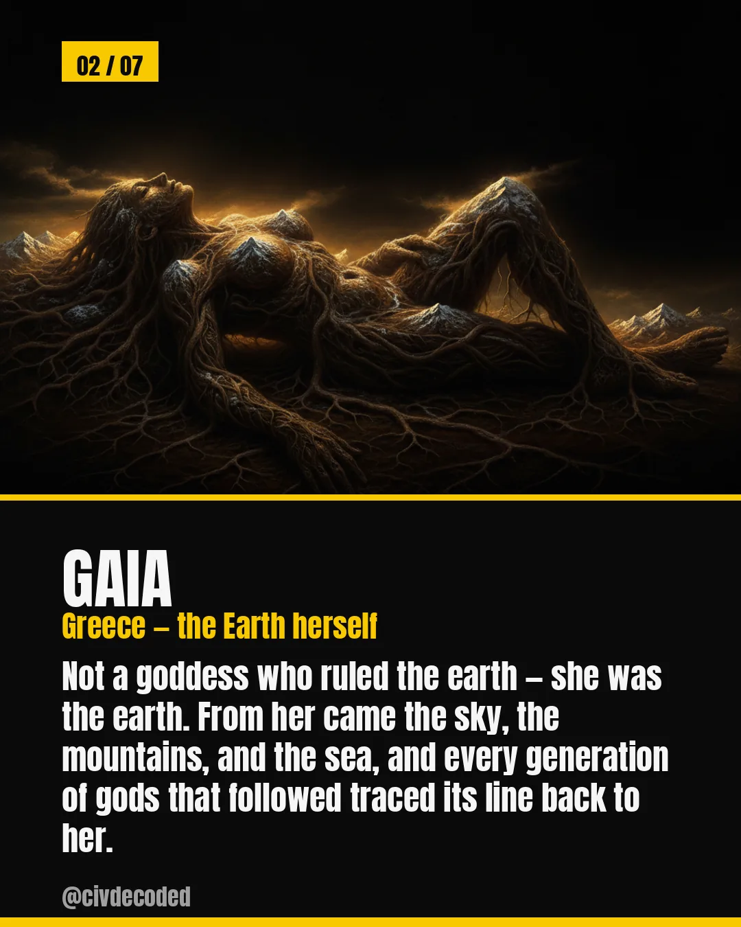 Gaia — Greece's mother goddess, the Earth itself