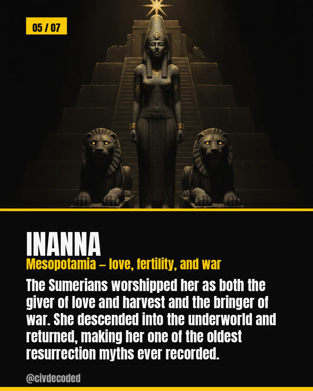 Inanna — Mesopotamian mother goddess