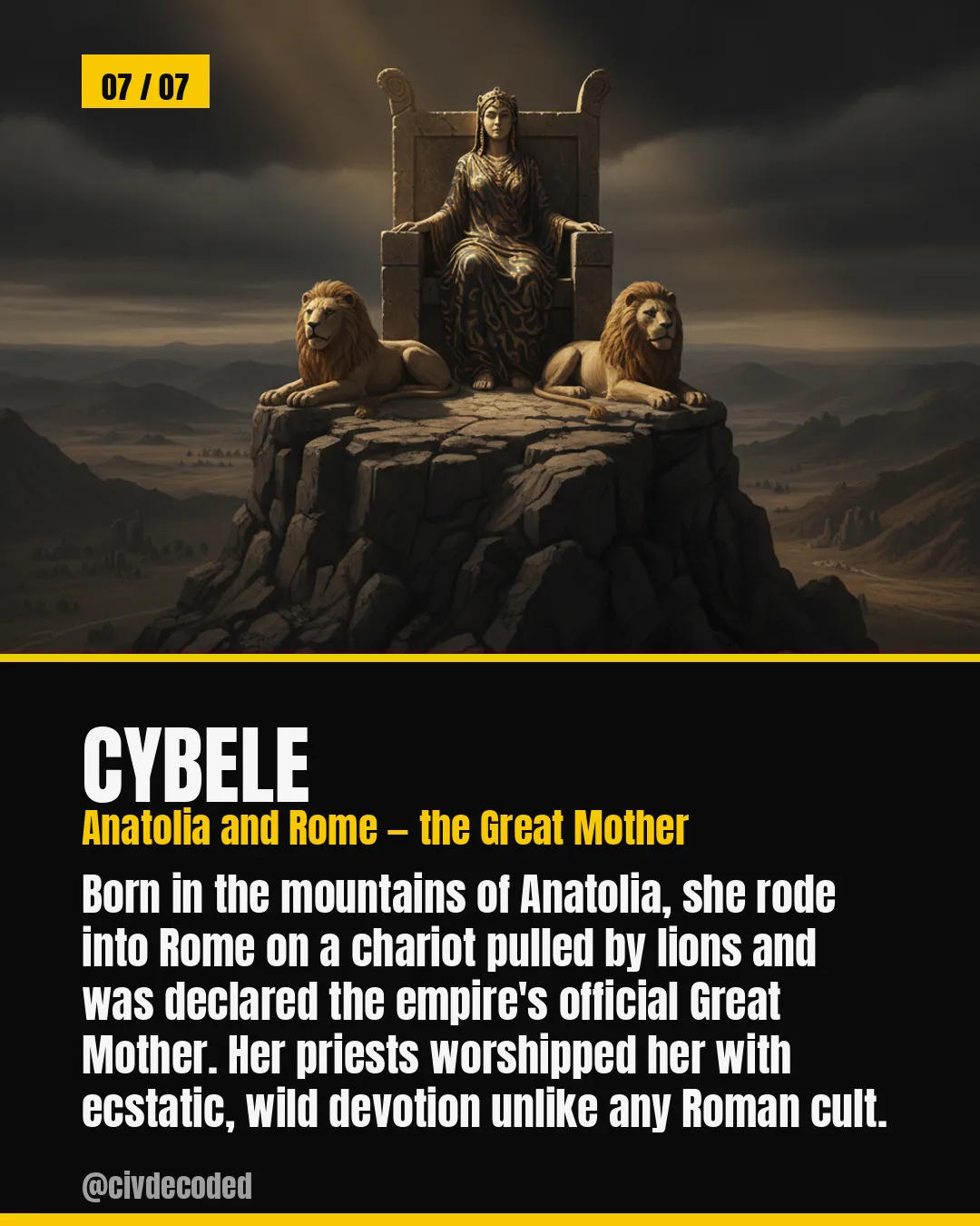Cybele — Anatolian mother goddess
