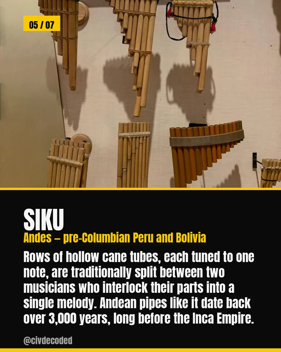 The siku — Andean panpipes