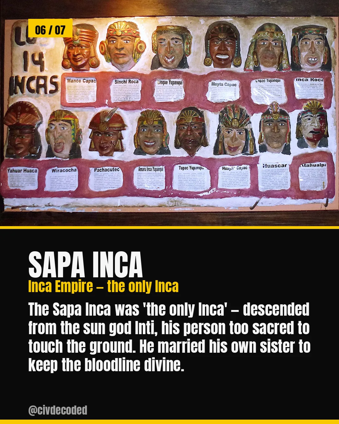 Sapa Inca — the Inca ruler, child of the sun