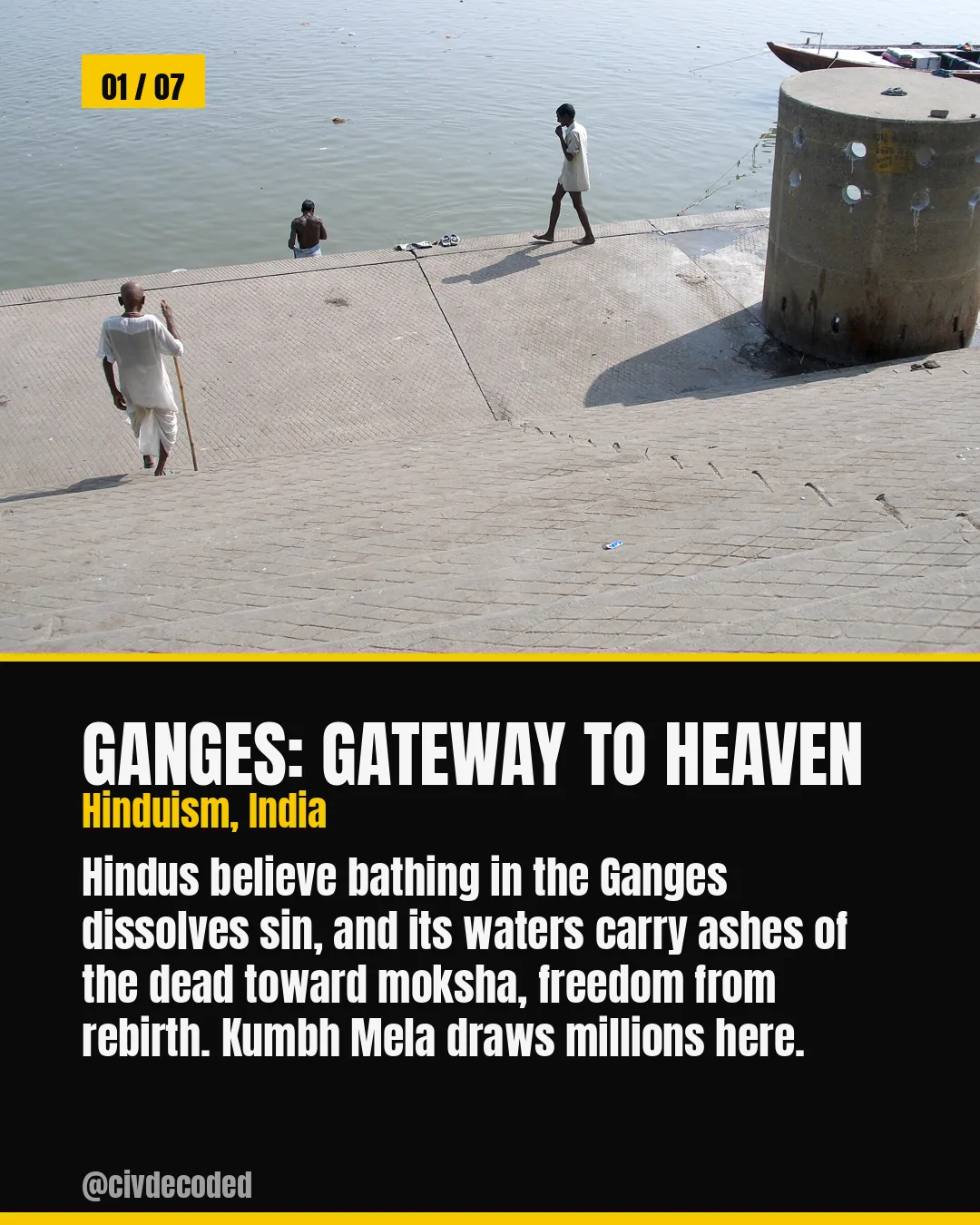 Ganges: Gateway to Heaven — Hinduism's sacred river of moksha and the Kumbh Mela, India