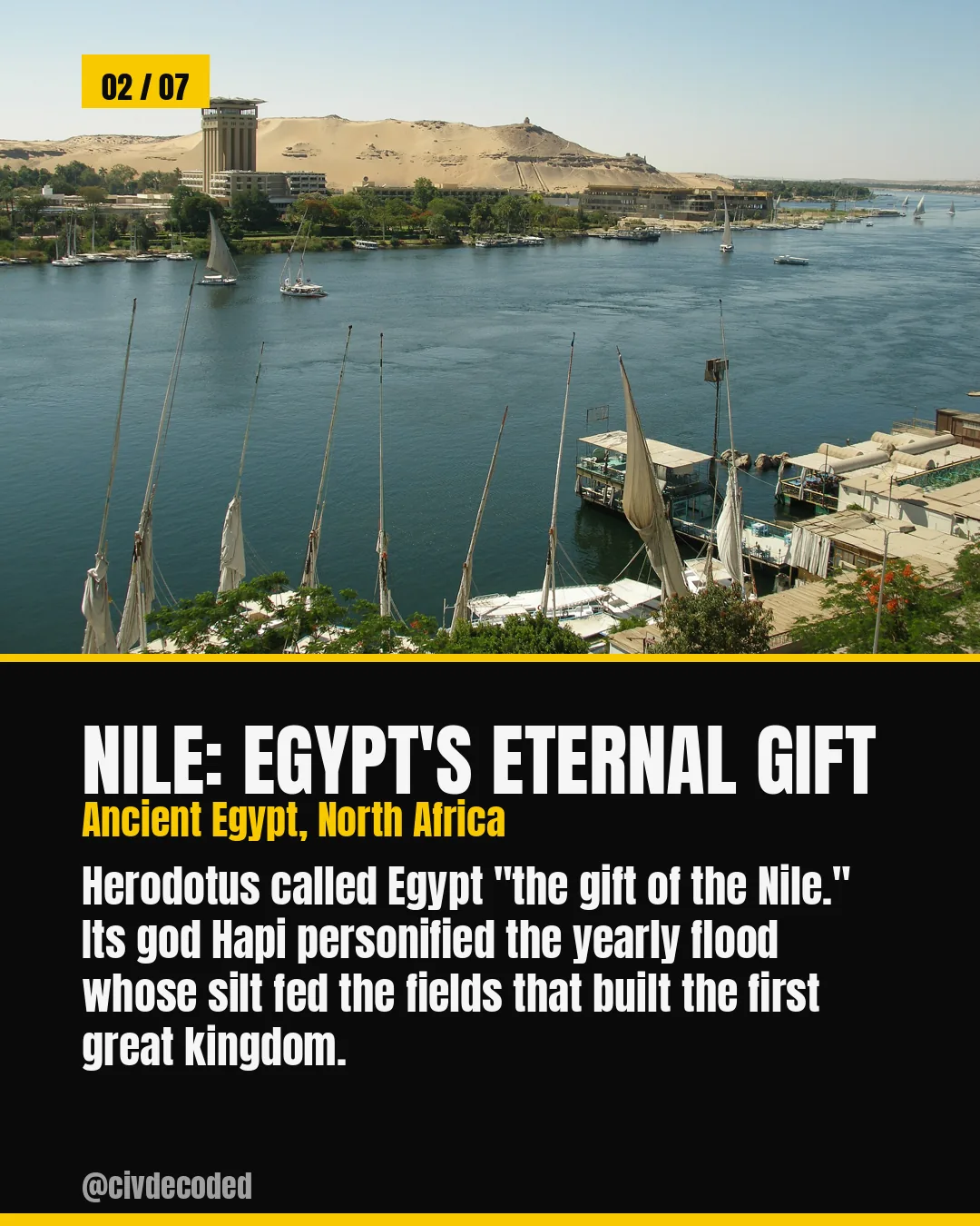 Nile: Egypt's Eternal Gift — the flood god Hapi and the birth of ancient Egypt, North Africa