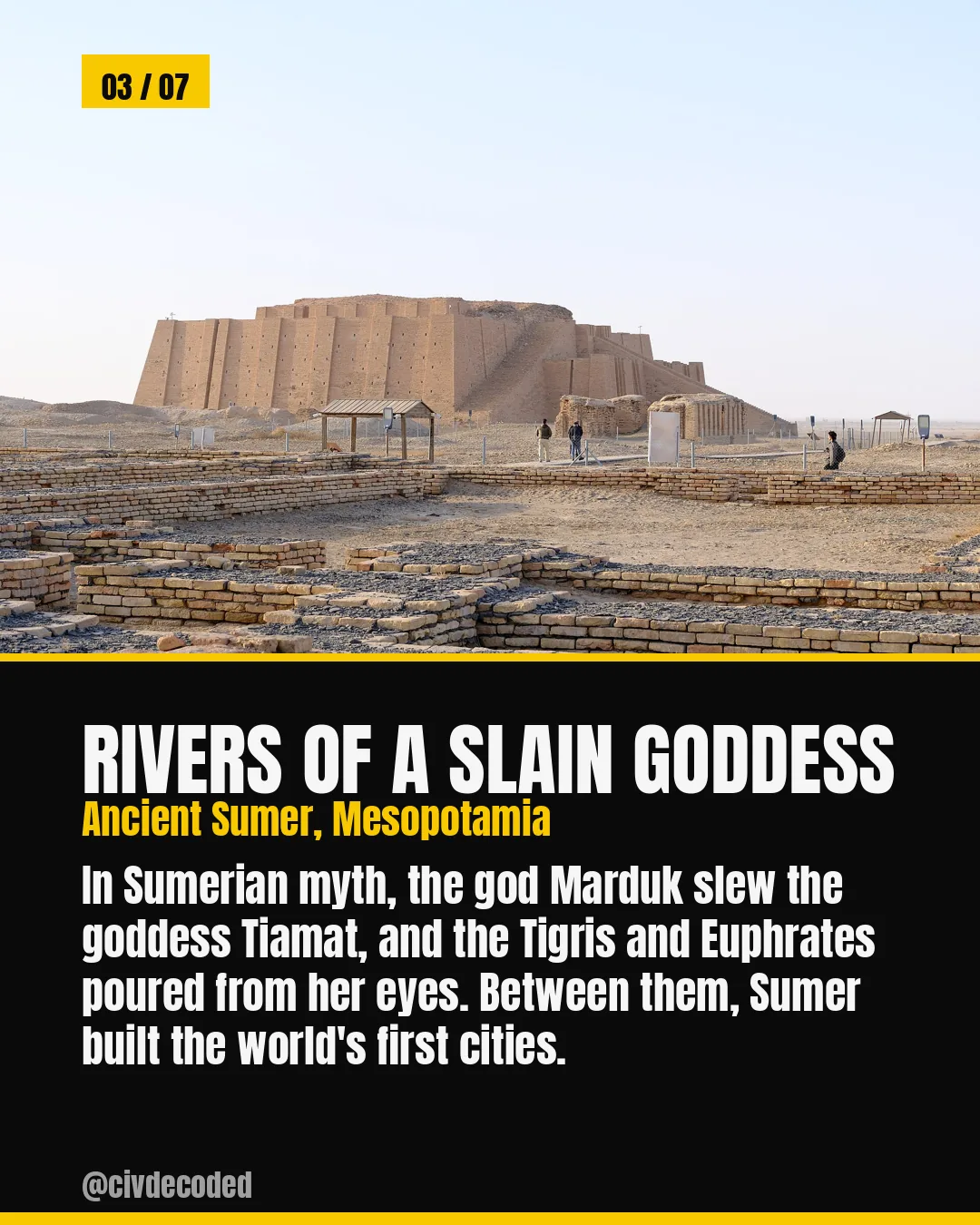 Rivers of a Slain Goddess — the Tigris and Euphrates, born from Tiamat's eyes in Sumerian myth, Mesopotamia