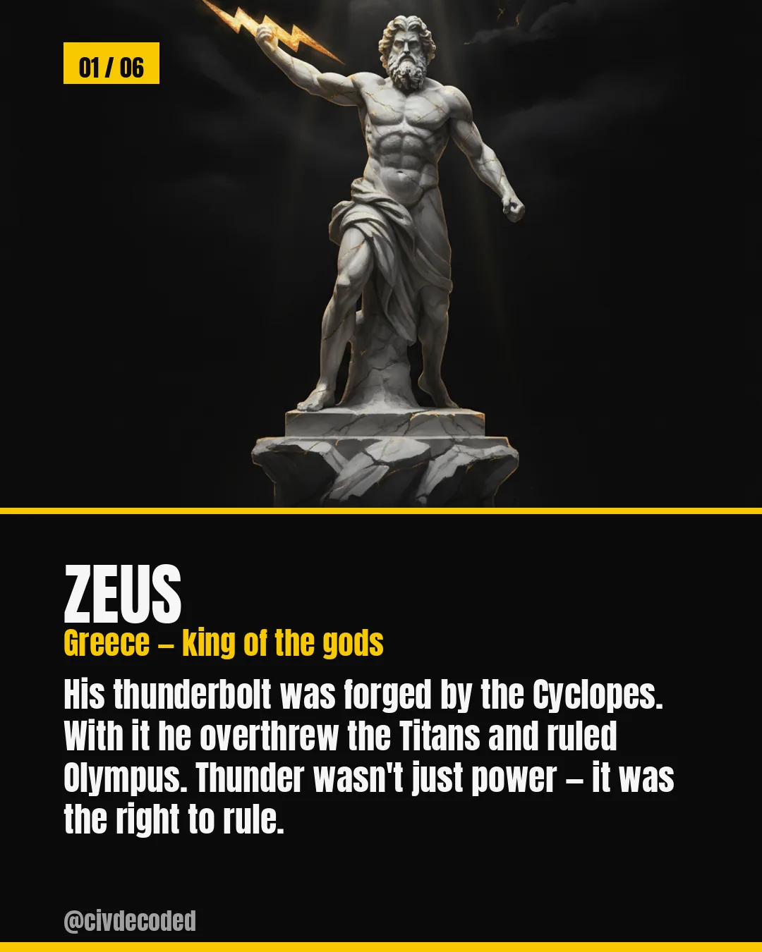 Zeus — Greece's thunder god