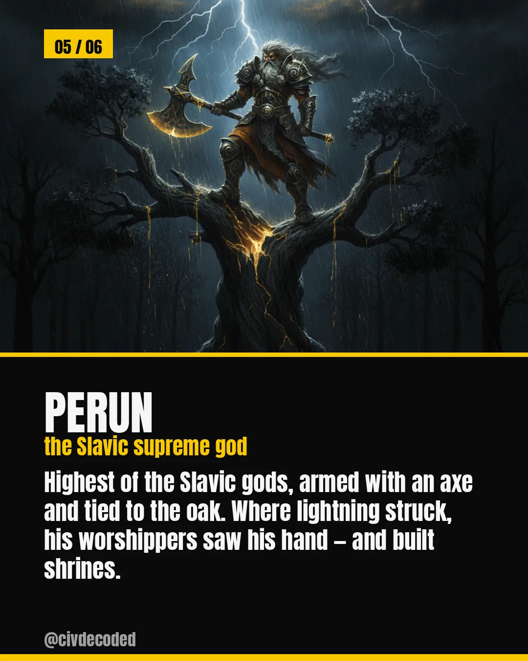 Perun — Slavic thunder god