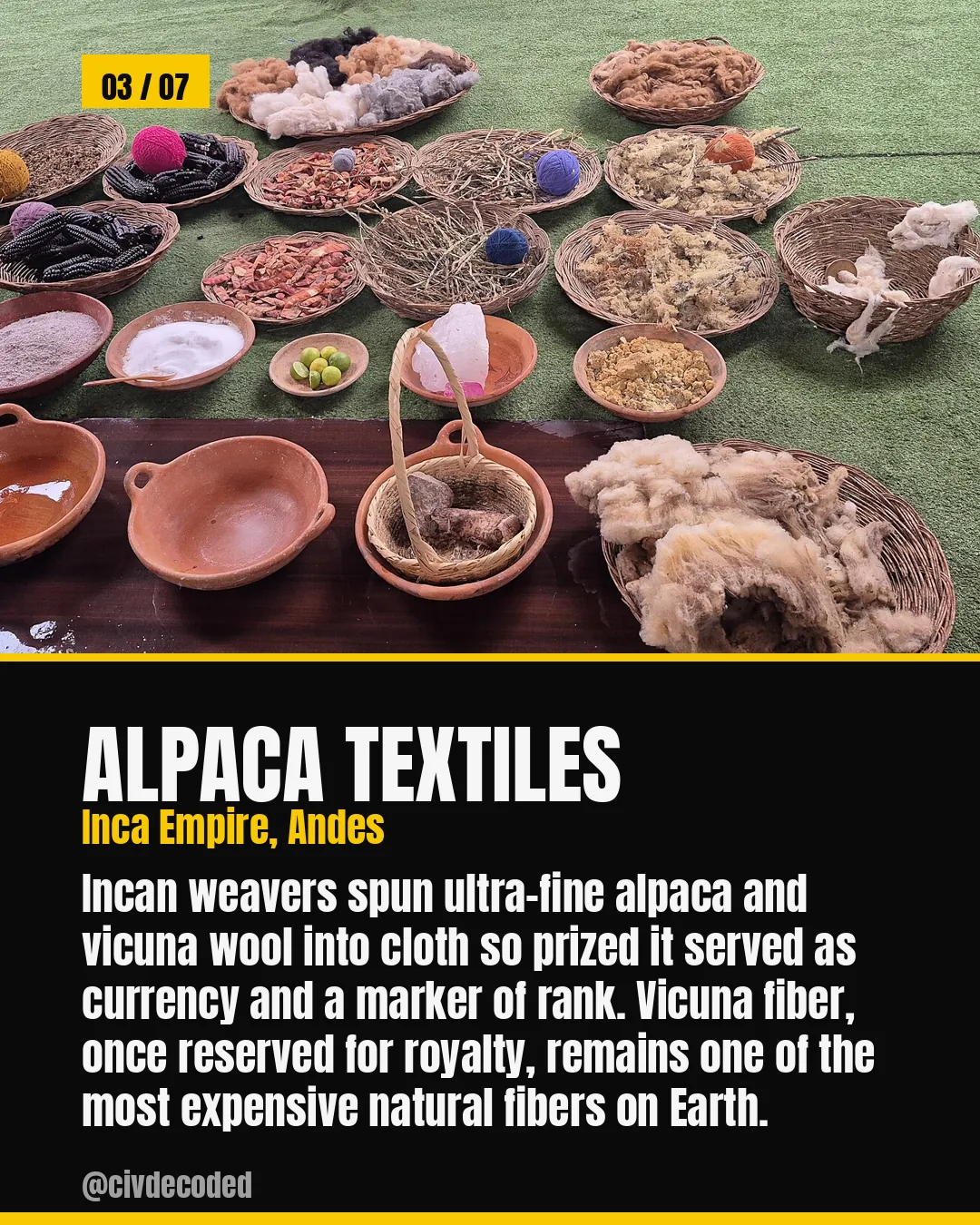 Alpaca textiles — the Andes