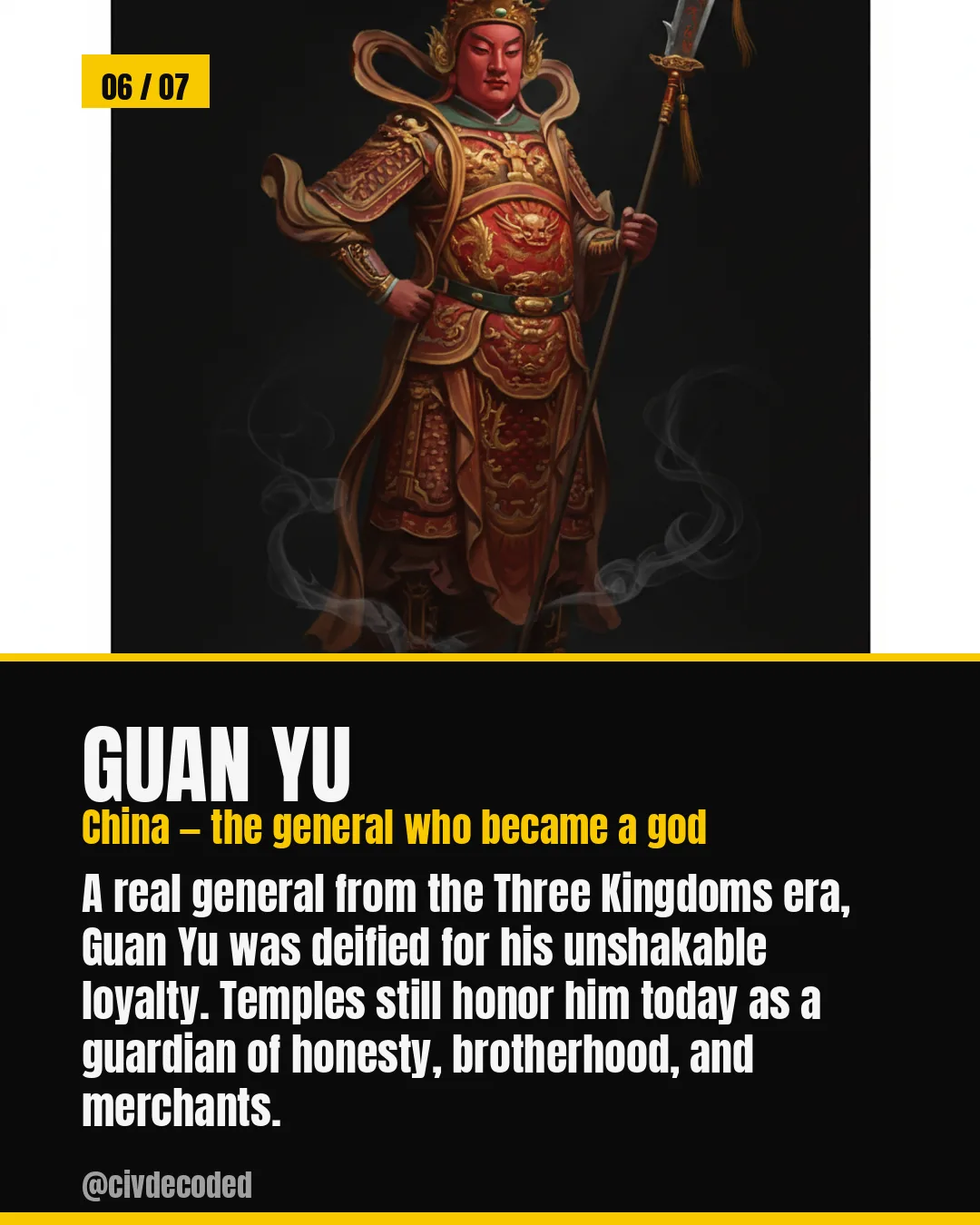 Guan Yu — a real Chinese general turned war god, still honored today