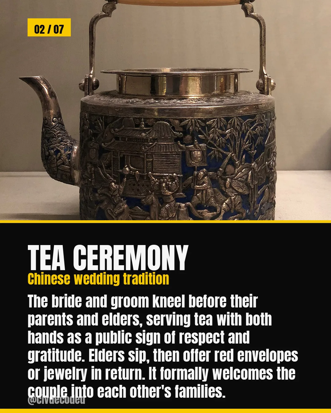 Tea Ceremony — the Chinese wedding ritual of serving tea to elders